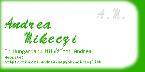 andrea mikeczi business card